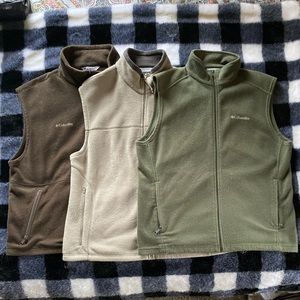 Bundle deal Columbia Vests! Little wear and tear!